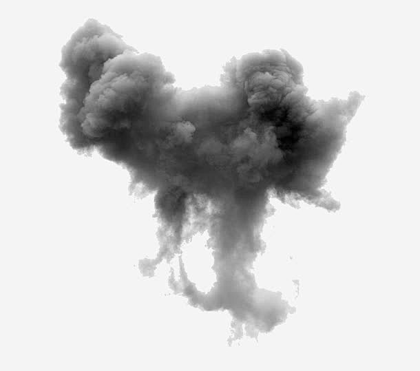 黑色爆炸烟雾