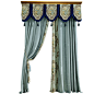 简约欧式纯色雪尼尔拼接窗帘X12法式客厅窗帘美式乡村蓝色窗帘布-淘宝网