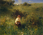 Ludwig Knaus —— Girl in a Field 1857
