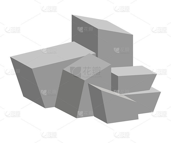 石堆矢量符号图标设计。