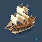 Pirates of the polygon sea : Models for a kickstarter game «Pirates of the polygon sea»