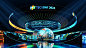 FPT Technology lighting branding  design Exhibition  booth science fiction dark art