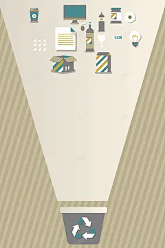 矢量扁平化创意可循环利用环保背景 环保宣传 矢量图 背景 设计图片 免费下载 页面网页 平面电商 创意素材