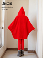 LeoKong 设计师原创 新年特别系列 英伦复古风 羊毛小红帽斗篷 新款 2013