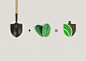 "G A R D E N I A on Behance" -by combining two items associated to gardening the logo manages to instantly tell you what the company is about.: