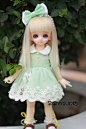 换料子中~~~BJD BB 六分 洋装 裙子 夏日里的小清新~薄荷色-淘宝网