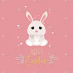 贺卡,复活节,幸福,可爱的,鸡蛋,春天,兔子,剪贴画,绘画插图,季节