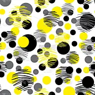 白色背景上的黄色图案。无缝图案用于包装、织物、纸张、背景。向量