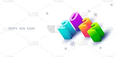 新年快乐矢量插图。节日的背景。2022. 新年快乐。2022年新年。新年设计快乐。色彩缤纷的节日背景