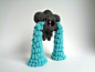 Cry Baby Cloud, art toy : Needle felted Art Toy. One of a kind.