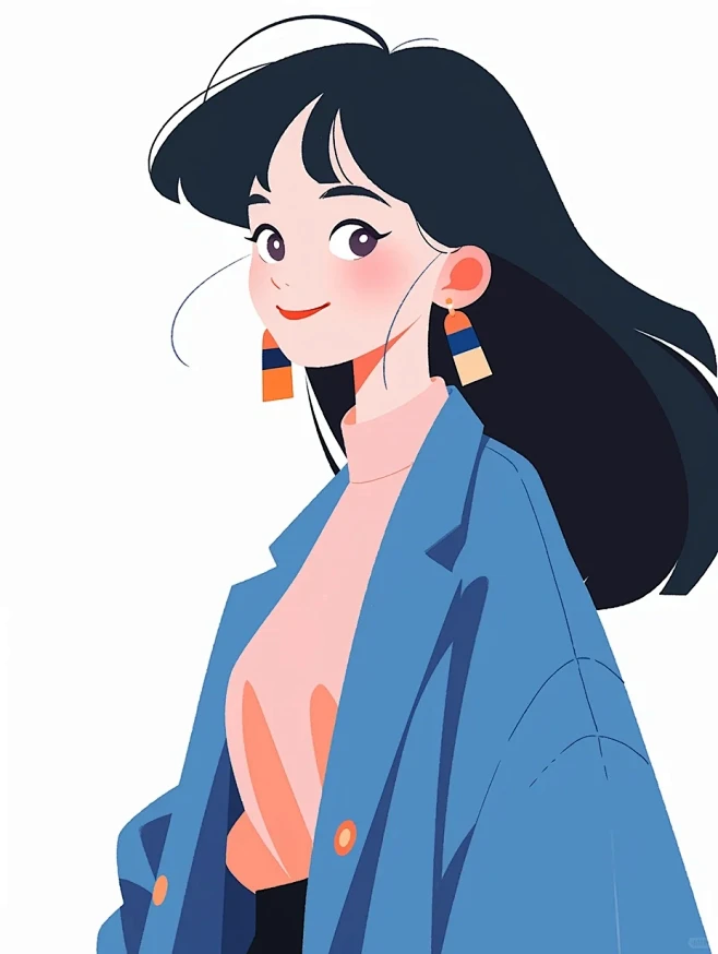 可爱风～|扁平风格人物插画 - 小红书