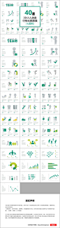 40页3D小人信息可视化PPT图表