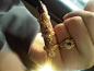 我的女王殿下。。。#金色戒指# #金色指甲套# #珠宝首饰# #手工饰品# @予心木子