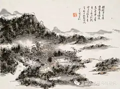 精美山水画100幅，太全了~（包含启功作品）-国画-热点资讯-野望文存-文艺