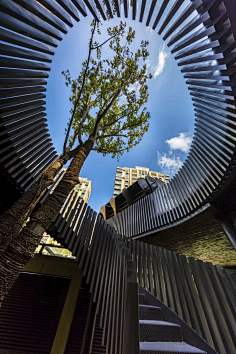 景观-天桥连廊大型购物中心-商业街广场屋顶花园景观设计psd总图zos