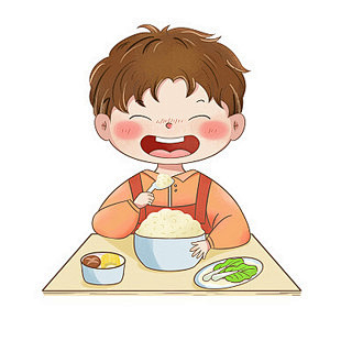 儿童开心吃饭卡通儿童开心吃饭小孩吃饭爱吃...