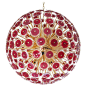 Spectacular Vistosi Red Murano Glass Sputnik Chandelier 1