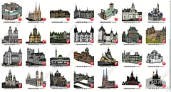 古典教堂建筑SU模型下载【ID:1104201020】