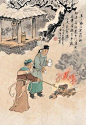 盘点逐渐被遗忘的中国古老习俗 1/25 - 连环画 - 金山词霸汉语【唐　送穷】 
年年晦日送穷神，柳车草船载出门。沥酒再拜早离去；老穷方走新穷临。
