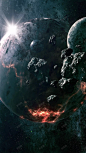 科幻世界末日地球爆炸H5背景 免费下载 页面网页 平面电商 创意素材