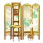 中国风-家具装饰贴纸-屏风