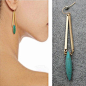 Bohemian Wind Jewelry Turquoise Pendant Earrings Fashion Simple Earrings Dt98