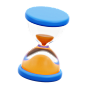 Hourglass 3D Icon