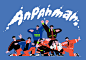 BTS fanart_anpanman : BTS, 방탄소년단, 防彈少年團, fanart, graphicdesign, illustration, character, color