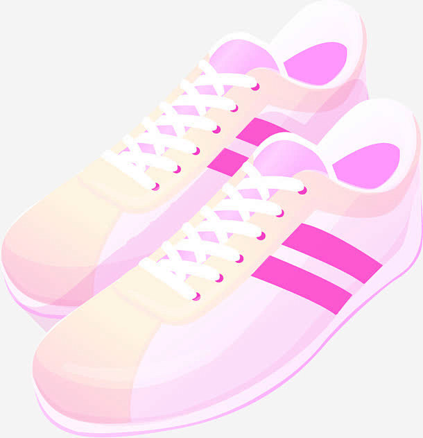 粉色运动鞋高清素材 卡通 手绘 粉色鞋 ...