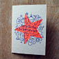 Christmas Cards! : Christmas Cards! Riso print in fluo orange and dark blue on A6 (folded) 200grs pearl grey cardboard.