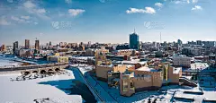 无人机拍摄车里雅宾斯克雪城全景