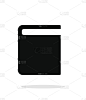 Book simple icon on white background.