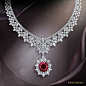 Mouawad Ruby and Diamond necklace                                                                                                                                                                                 More