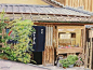 东京小镇街头建筑水彩插画设计欣赏