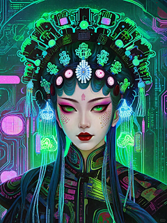 DG视觉设计采集到赛博朋克AI绘画