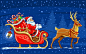 new_santa_圣诞节圣诞驯鹿拉雪橇圣诞老人矢量素材 (1)