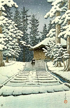 一个鹅几采集到川濑巴水