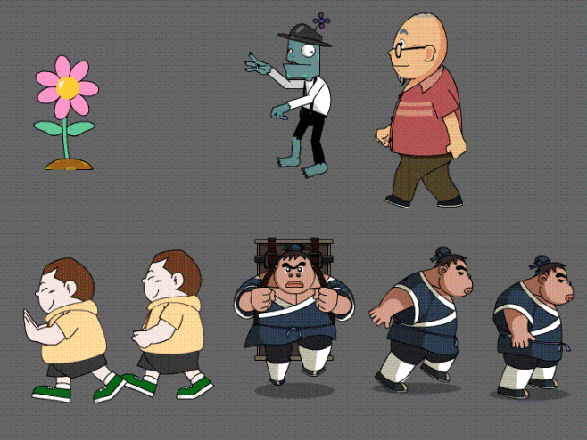 flash动画人物动态人物走跑库带动作全集淘宝网