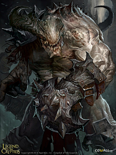 杀手巨魔-reg 喋血双雄食人妖游戏原画怪兽设计蓝羽鸡采集到巨兽采集