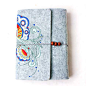 本本木羊毛毡手工民族风创意个性时尚笔记本记事本旅行笔记2色36K