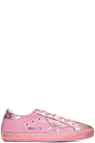 Golden Goose - Pink Mononochromatic Superstar Sneakers