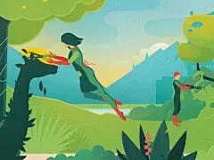 绿色的季节！9款扁平矢量插画 - 优优教程网 - 自学就上优优网 - UiiiUiii.com : 作者 Mila Spasova 通过画面描绘生活中的一些美好的瞬间，表达了一种温暖的画面感，在配色上采用了绿色调作为主色、营造出一种舒适的氛围，希望给人一种清新美好、生机勃勃的感觉。