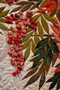 Detail, Celebration of Japan 'Nandin' by Mihoko Tanaka applique quilt