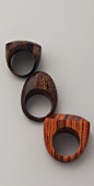 bluma project chunky wood ringsWood Jewelry 木质首饰