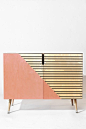 Allyson Johnson Pink n stripes Credenza | DENY Designs Home Accessories