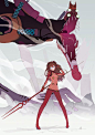 sgeewiz: Asuka strike a poseArt by Zki
