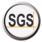 简约圆形金属质感SGS认证图标免扣