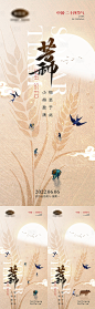 二十四节气芒种海报-源文件