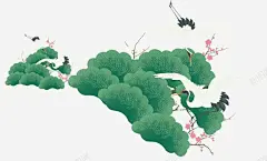 丹顶鹤插画 创意素材