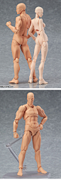 素体人体手办模型美术漫画绘画参考男女人物工具摆件关节可动人偶-淘宝网